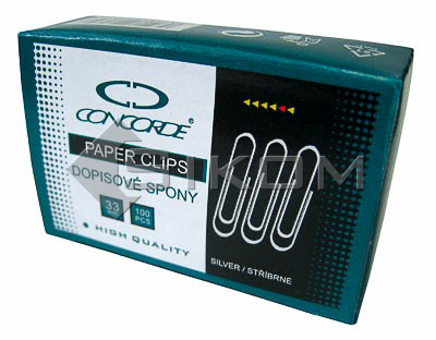 Dopisní spony Concorde 25 mm / 100 ks